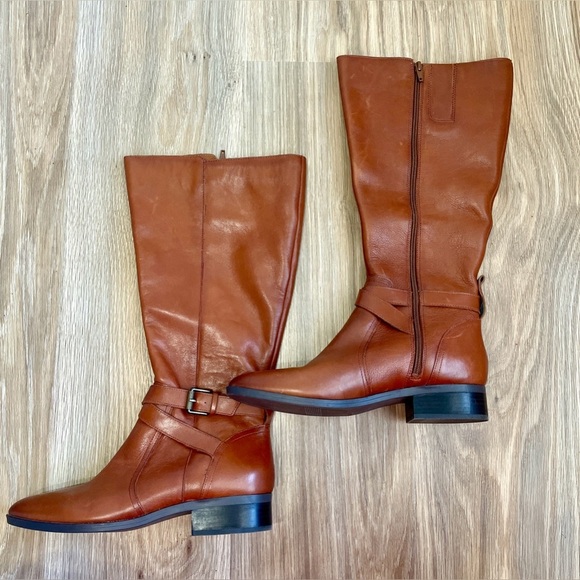 Naturalizer Women’s Rena Knee High Boot Cider Leather 10 M-WC (wide calf) - Picture 4 of 5